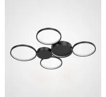 Потолочная люстра в виде колец TWINE 5 rings Black