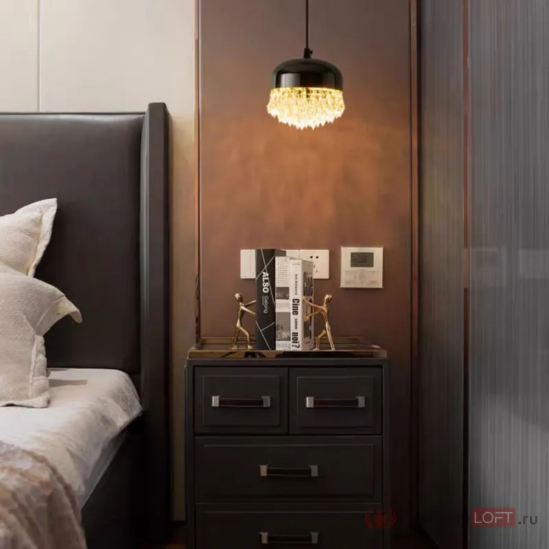 Подвесной светильник NOOR D12 Black с лифтом от ImperiumLoft