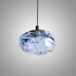 Серия светодиодных светильников с плафоном из фактурного стекла ручной работы с эффектом дыма ANSEL B Blue
