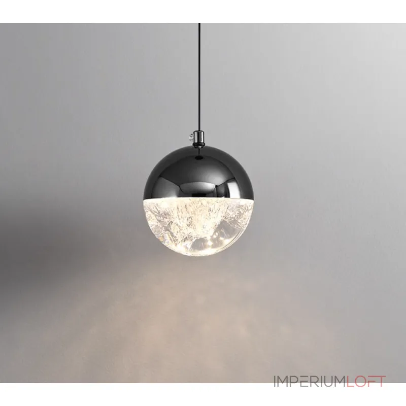 Серия подвесных светильников с LED-источниками света в полусферических рассеивателях с эффектом льда внутри шарообразных плафонов EMMERT Gold Серия подвесных светильников с LED-источниками света в полусферических рассеивателях с эффектом льда внутри шарообразных плафонов EMMERT Gold