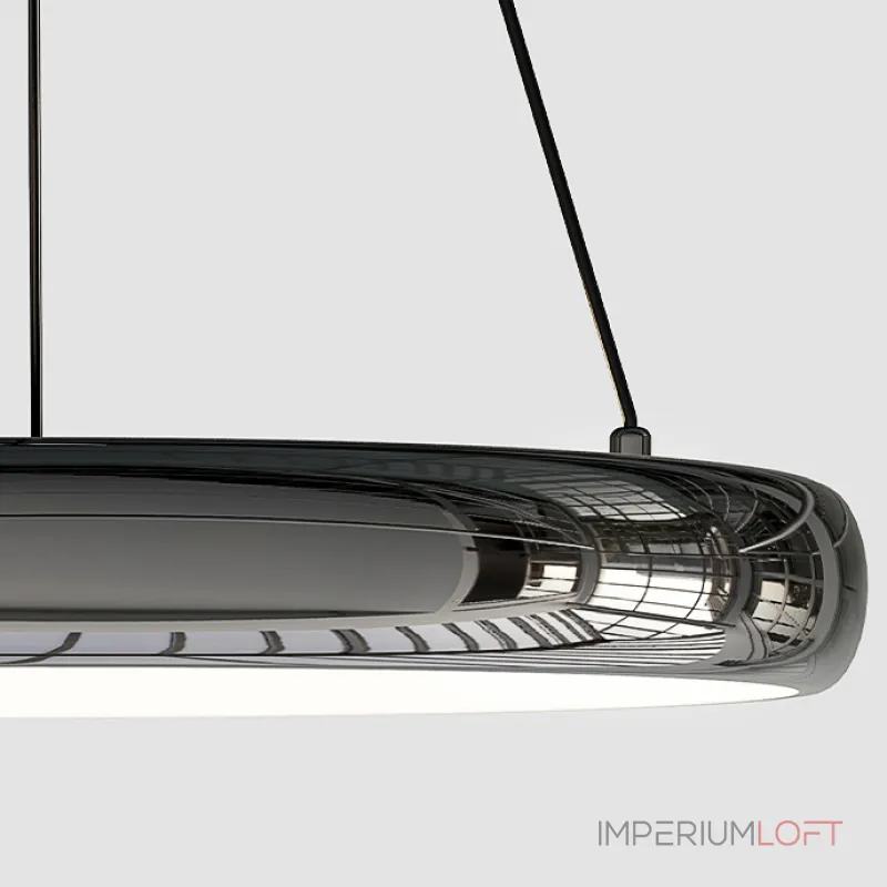 Подвесной светодиодный светильник с черным металлическим корпусом в форме асимметричного кольца SEGOL R D42 4000К от ImperiumLoft Подвесной светодиодный светильник с черным металлическим корпусом в форме асимметричного кольца SEGOL R D42 4000К от ImperiumLoft