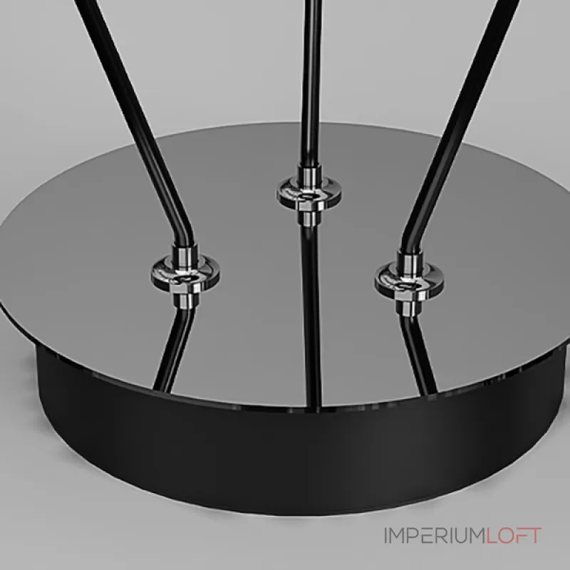 Подвесной светодиодный светильник с черным металлическим корпусом в форме асимметричного кольца SEGOL R D42 4000К от ImperiumLoft Подвесной светодиодный светильник с черным металлическим корпусом в форме асимметричного кольца SEGOL R D42 4000К от ImperiumLoft