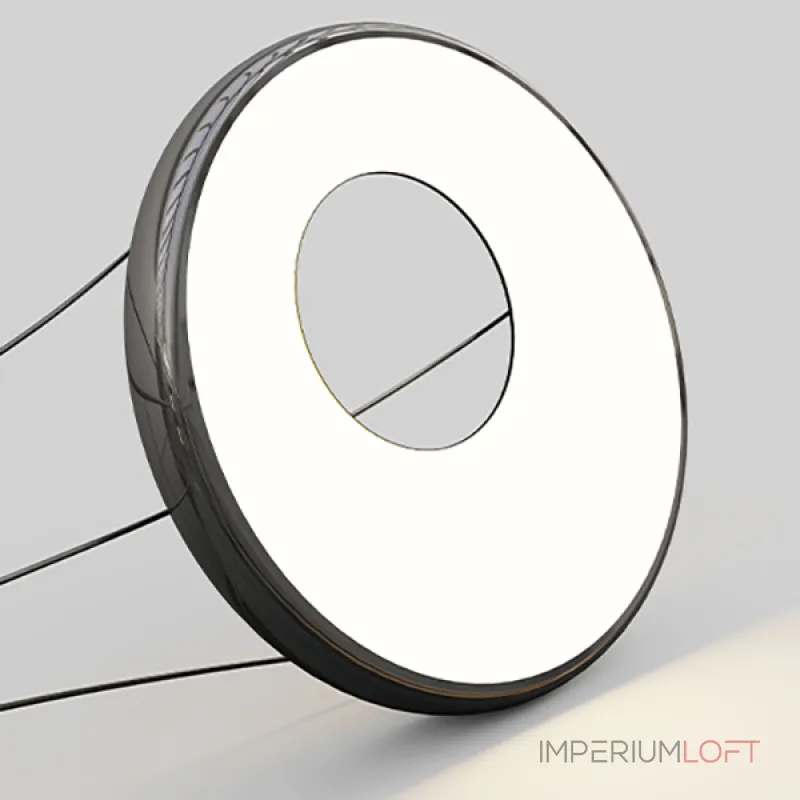 Подвесной светодиодный светильник с черным металлическим корпусом в форме асимметричного кольца SEGOL R D42 4000К от ImperiumLoft Подвесной светодиодный светильник с черным металлическим корпусом в форме асимметричного кольца SEGOL R D42 4000К от ImperiumLoft