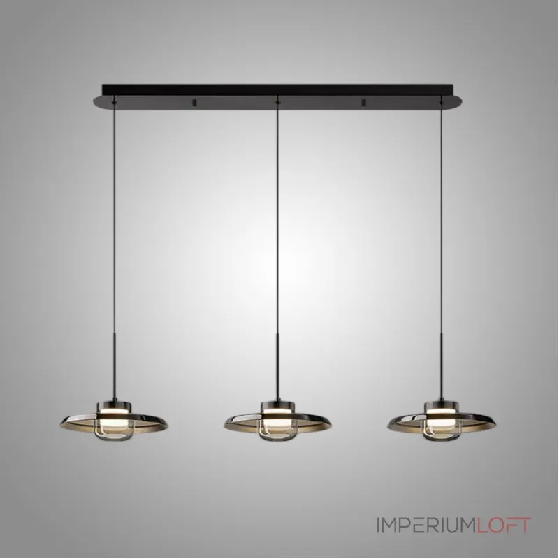 Серия подвесных светильников с дисковидным металлическим корпусом и полусферическими стеклянными рассеивателями RUBEN L3 Grey от ImperiumLoft Серия подвесных светильников с дисковидным металлическим корпусом и полусферическими стеклянными рассеивателями RUBEN L3 Grey от ImperiumLoft