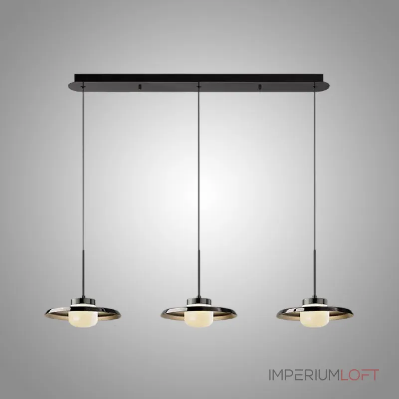 Серия подвесных светильников с дисковидным металлическим корпусом и полусферическими стеклянными рассеивателями RUBEN L3 White от ImperiumLoft Серия подвесных светильников с дисковидным металлическим корпусом и полусферическими стеклянными рассеивателями RUBEN L3 White от ImperiumLoft