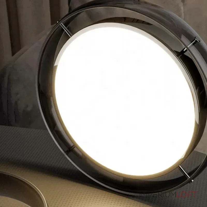 Серия подвесных светодиодных светильников с дисковидным металлическим корпусом, обрамленным стеклянным обручем SCOTT Gold