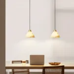 Подвесные светильники с мраморным рассеивателем конусообразной формы LIND Brass