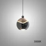 Серия подвесных LED светильников с регулировкой высоты подвеса и шарообразным плафоном с линзированным источником света MARELIUS Black 3000К