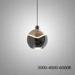 Серия подвесных LED светильников с регулировкой высоты подвеса и шарообразным плафоном с линзированным источником света MARELIUS Black 3000-4000-6000К
