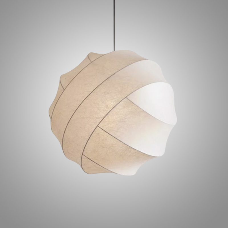 Серия подвесных светильников в виде обтянутого тканью шарообразного металлического каркаса ZAKEUS D40 от ImperiumLoft