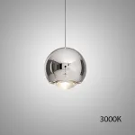 Серия подвесных светильников шарообразной формы с линзированным LED-источником и регулировкой угла наклона TAVE Chrome 3000К с лифтом