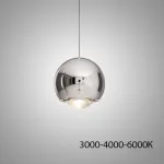 Серия подвесных светильников шарообразной формы с линзированным LED-источником и регулировкой угла наклона TAVE Chrome 3000-4000-6000К