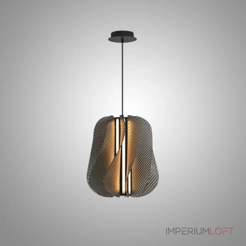 Серия подвесных светодиодных светильников с оригинальными рассеивателями с рельефной поверхностью, изогнутыми винтом вокруг цилиндрического основания VOLGER A Grey от ImperiumLoft Серия подвесных светодиодных светильников с оригинальными рассеивателями с рельефной поверхностью, изогнутыми винтом вокруг цилиндрического основания VOLGER A Grey от ImperiumLoft