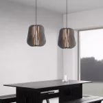 Серия подвесных светодиодных светильников с оригинальными рассеивателями с рельефной поверхностью, изогнутыми винтом вокруг цилиндрического основания VOLGER A Transparent от ImperiumLoft