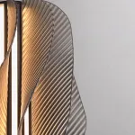 Серия подвесных светодиодных светильников с оригинальными рассеивателями с рельефной поверхностью, изогнутыми винтом вокруг цилиндрического основания VOLGER A Transparent от ImperiumLoft