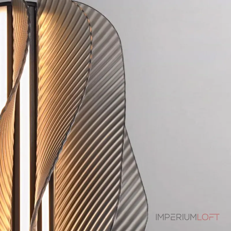 Серия подвесных светодиодных светильников с оригинальными рассеивателями с рельефной поверхностью, изогнутыми винтом вокруг цилиндрического основания VOLGER A Transparent от ImperiumLoft Серия подвесных светодиодных светильников с оригинальными рассеивателями с рельефной поверхностью, изогнутыми винтом вокруг цилиндрического основания VOLGER A Transparent от ImperiumLoft