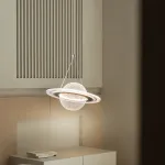 Серия подвесных прозрачных светодиодных светильников в виде планеты с кольцами COSMIC B D50