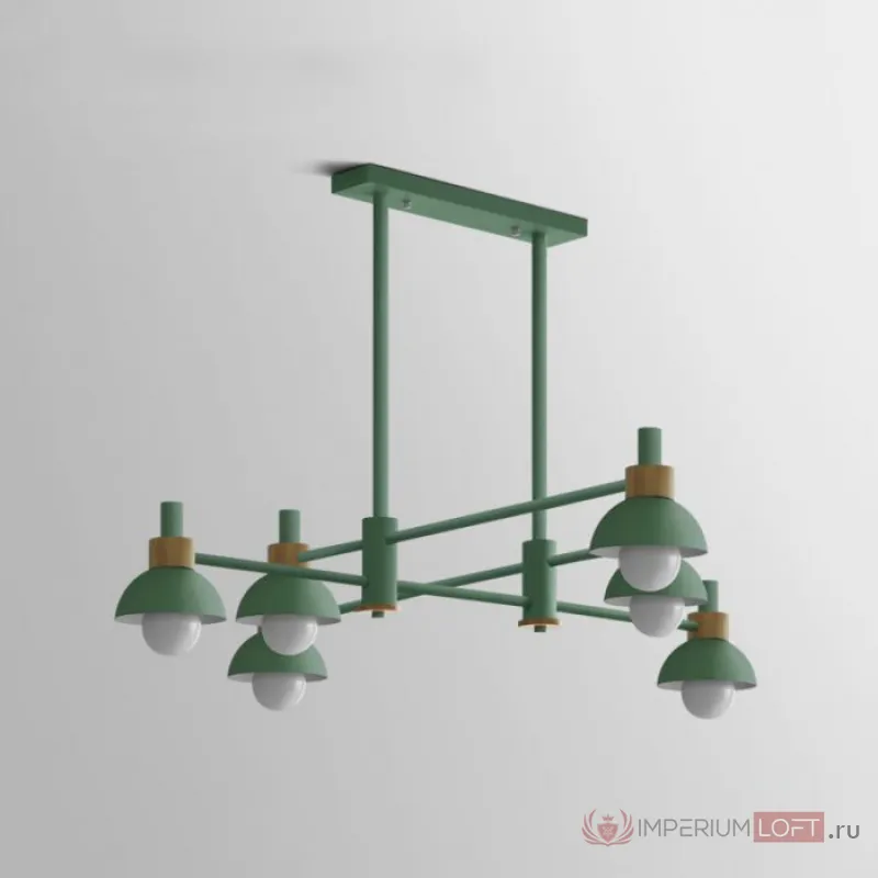 Подвесной реечный светильник FANTA LONG Green от ImperiumLoft