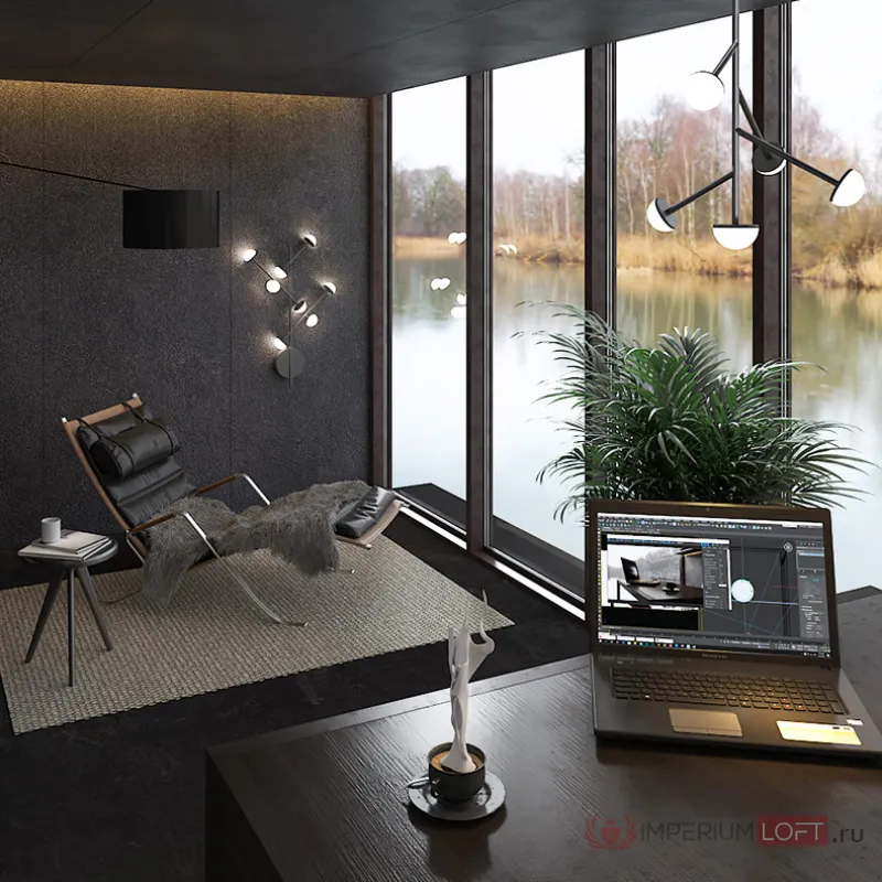 Настенный светильник HILVI WALL L48 Pink от ImperiumLoft