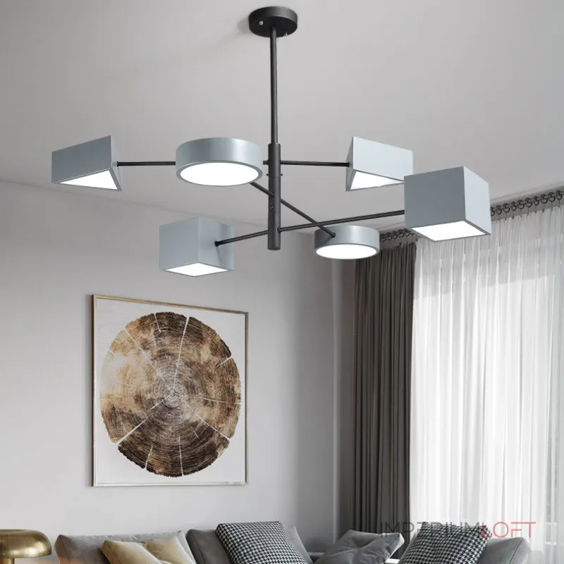 Люстра на штанге DENIZA L6 Gray Люстра на штанге DENIZA L6 Gray