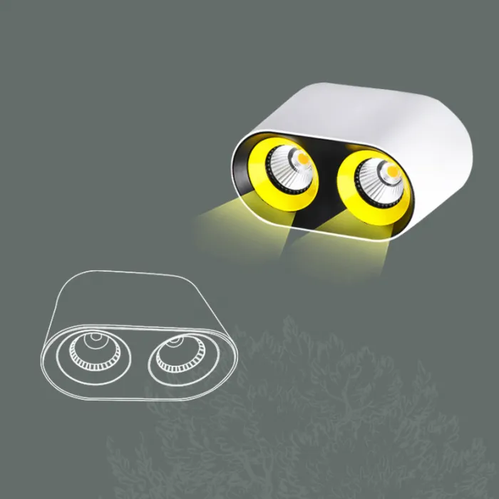 Точечный светильник REXTON A L2 White Yellow 3000 К от ImperiumLoft