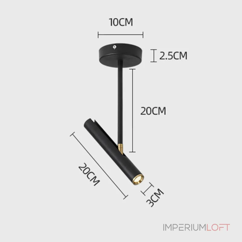 Точечный светильник WAY THIN H180 Black