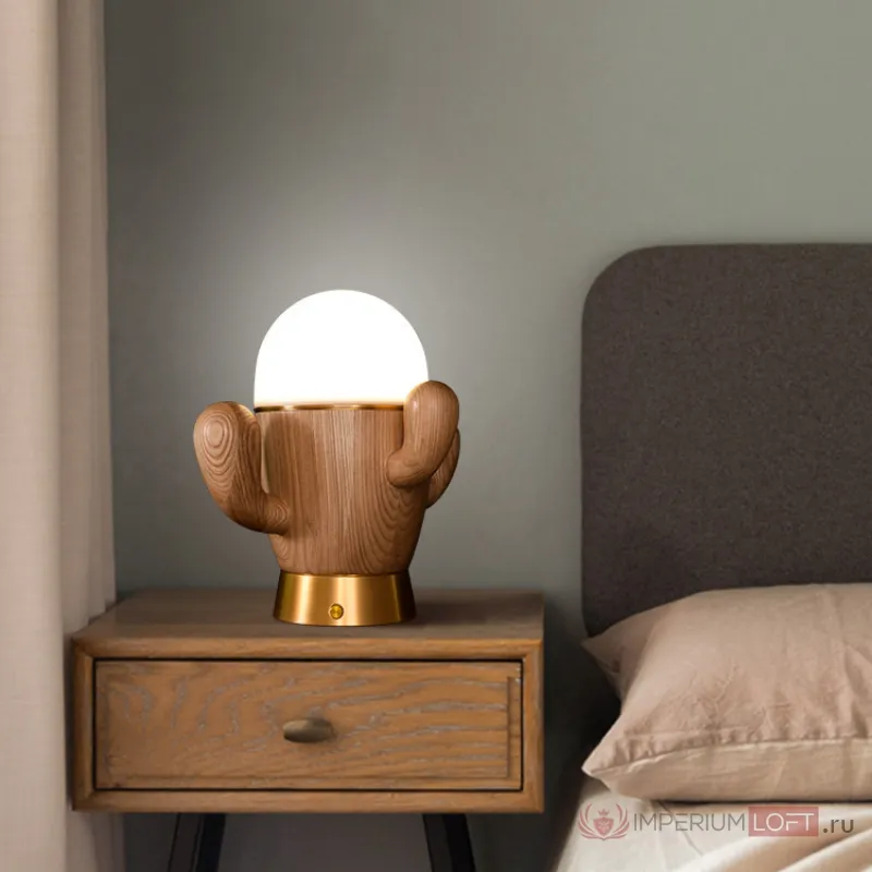 Настольная лампа TEXAS D35 Light brown от ImperiumLoft