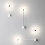 Бра Pin Wall Light B White от ImperiumLoft
