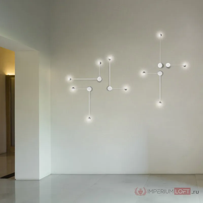 Бра Pin Wall Light B Black от ImperiumLoft