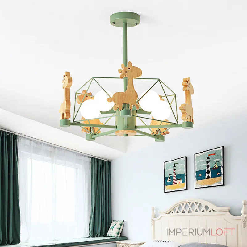 Люстра на штанге GIRAFFE Crystal Green Люстра на штанге GIRAFFE Crystal Green