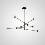 Люстра на штанге SALME L8 A Black от ImperiumLoft