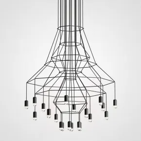 Люстра Via Wireflow Chandelier polyhedral 0315 Suspension lamp