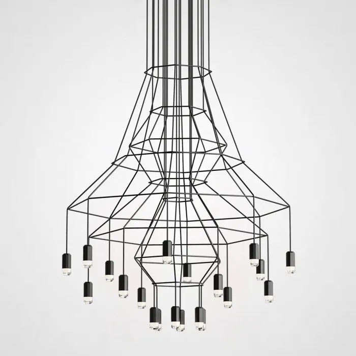 Люстра Via Wireflow Chandelier polyhedral 0315 Suspension lamp от ImperiumLoft