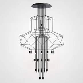 Люстра Via Wireflow Chandelier polyhedral 0374 Suspension lamp