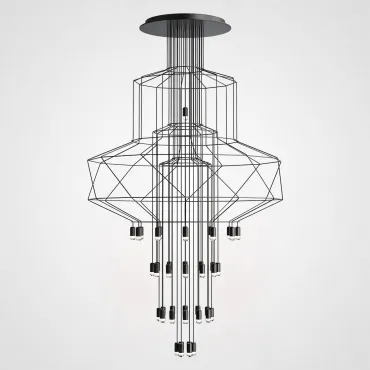 Люстра Via Wireflow Chandelier polyhedral 0374 Suspension lamp