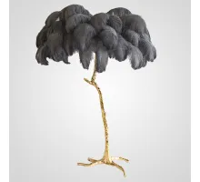 Торшер страусиные перья Feather Lamp A MODERN GRAND TOUR черный