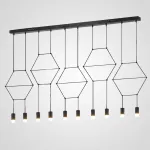 Подвесной светильник Via Wireflow polyhedral 0331 Lineal Pendant Light от ImperiumLoft