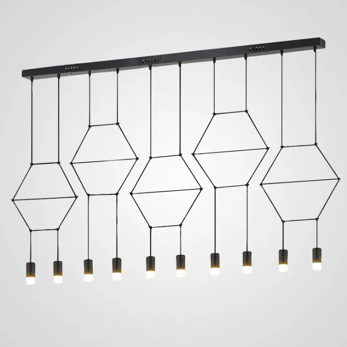 Подвесной светильник Via Wireflow polyhedral 0331 Lineal Pendant Light от ImperiumLoft