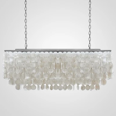Подвесная люстра rectangle SHELL Chandelier 2 cascades