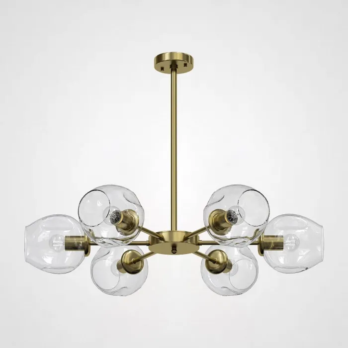 Люстра на штанге MARINE B 6 Gold/Transparent от ImperiumLoft
