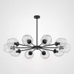 Люстра на штанге MARINE B 12 lamps Black/Transparent от ImperiumLoft