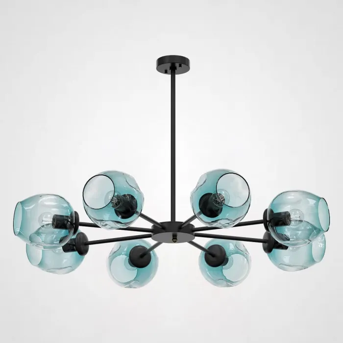 Люстра на штанге MARINE B 8 Black/Blue от ImperiumLoft