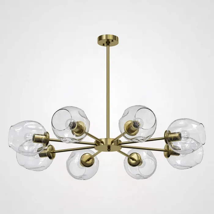 Люстра на штанге MARINE B 8 Gold/Transparent от ImperiumLoft