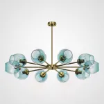 Люстра на штанге MARINE B 12 lamps Gold/Blue от ImperiumLoft