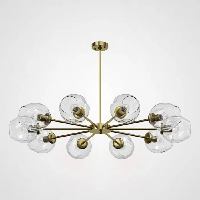 Люстра на штанге MARINE B 12 lamps Gold/Transparent от ImperiumLoft
