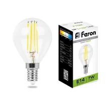 Лампа светодиодная Feron LB-52 E14 7Вт 4000K 25875
