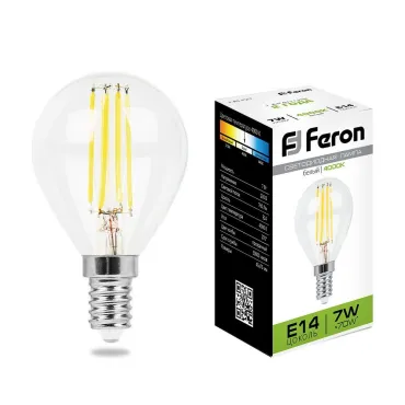 Лампа светодиодная Feron LB-52 E14 7Вт 4000K 25875