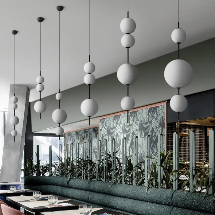 Подвесной светильник White beads Pendant D50 от ImperiumLoft