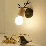 Бра с рожками DEER A Wood/Black от ImperiumLoft