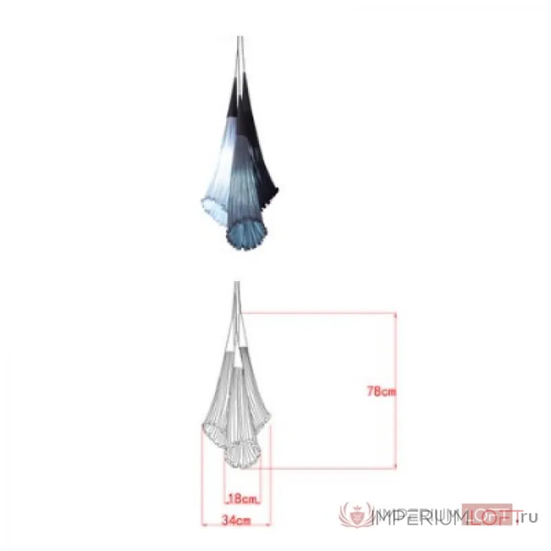 Подвесная люстра Aqua Creations Lighting Chilli chandelier 3S Подвесная люстра Aqua Creations Lighting Chilli chandelier 3S